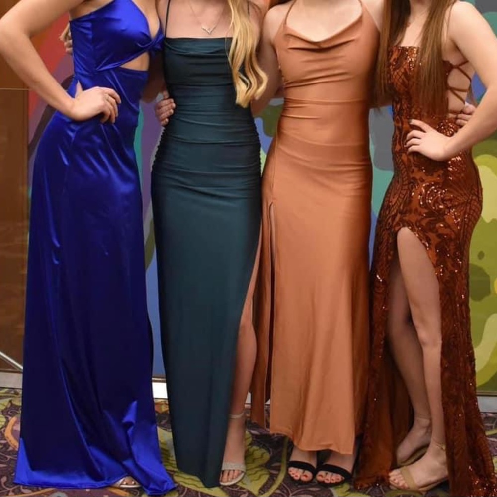 Xs long green formal dress